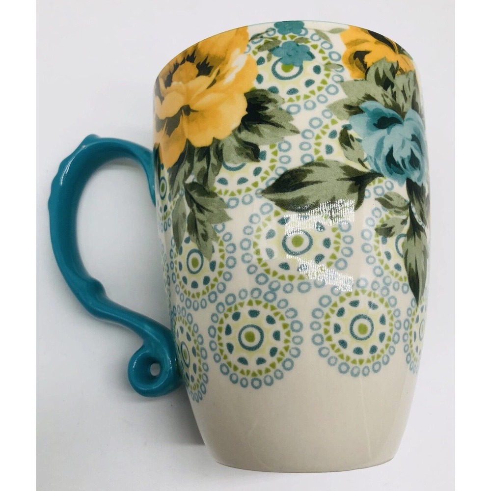 Pioneer Woman Jumbo Mug 24oz Latte Stoneware Rose Shadow Floral REPLACEMENT A1 - Picture 4 of 9